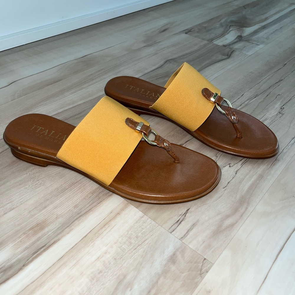 Italian Shoemakers Selah Sandal Mustard Thong Sandal 7.5 - Picture 8 of 9